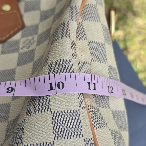 Louis Vuitton Checkered Tan Brown Handbag Women 10x10 Inches Medium - Picture 13 of 16